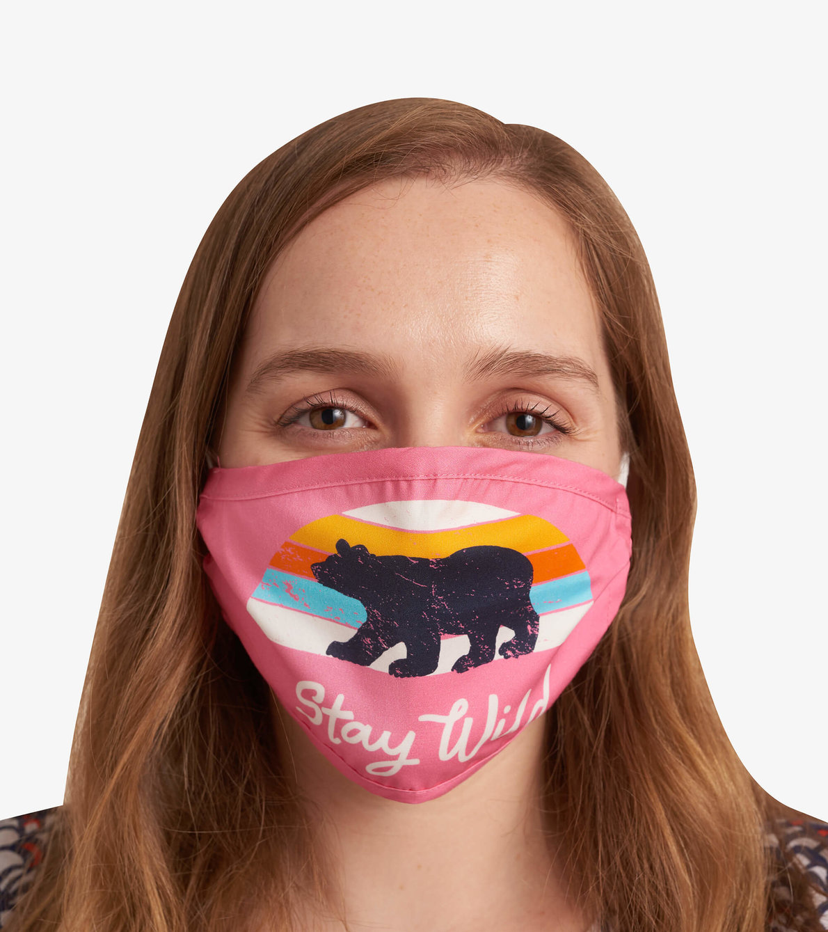 Agrandir l'image de Couvre-visage non médical réutilisable pour adulte – Ours « Stay Wild »