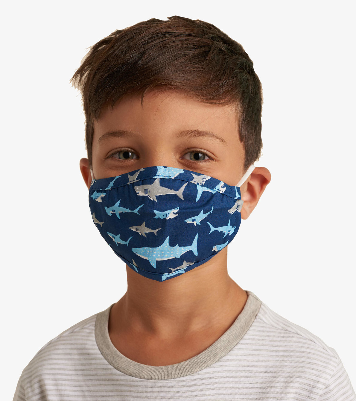 View larger image of Non-Medical Reusable Toddler Face Mask - Shark Frenzy