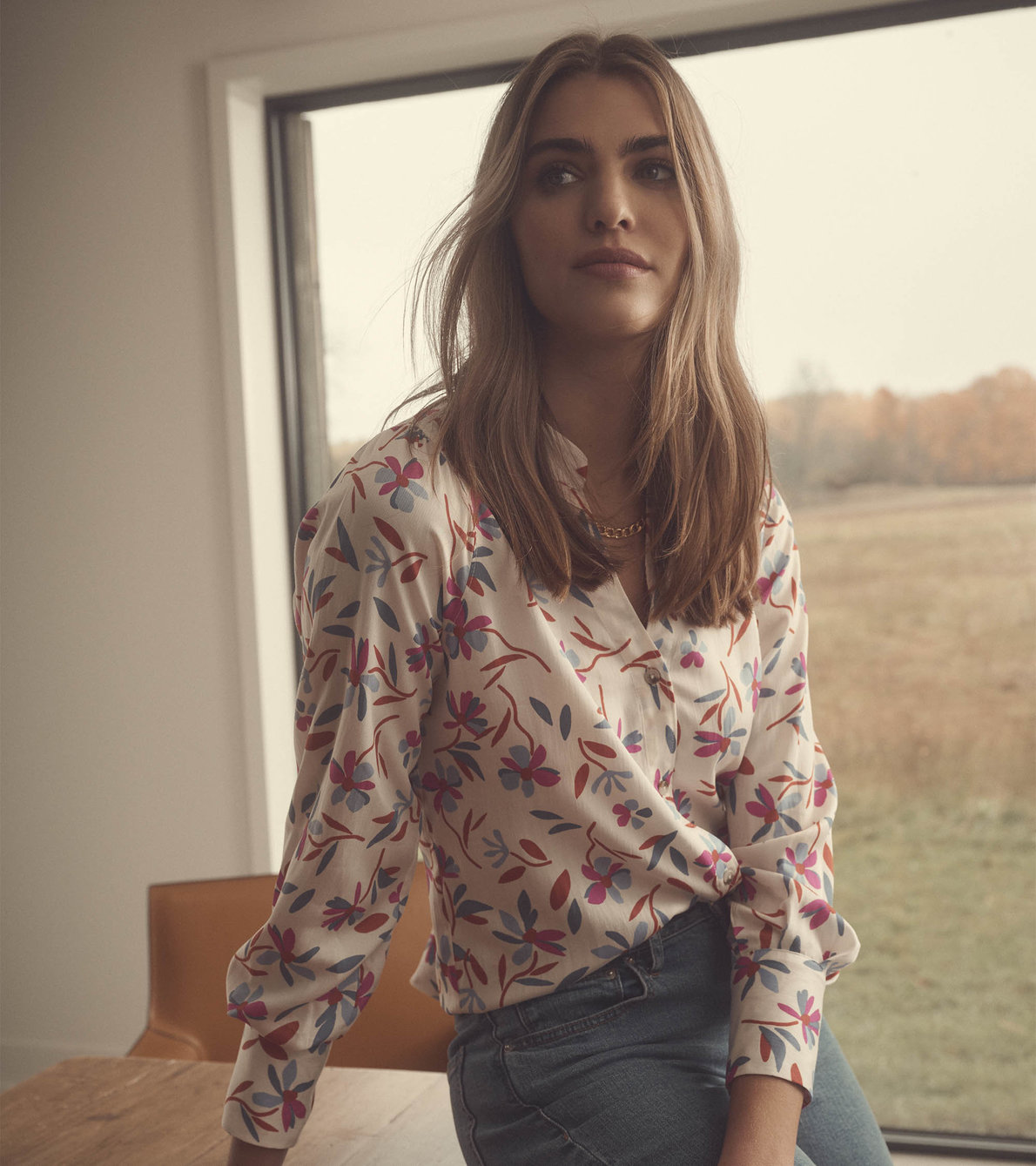 View larger image of Olivia Blouse - Deconstructed Floral