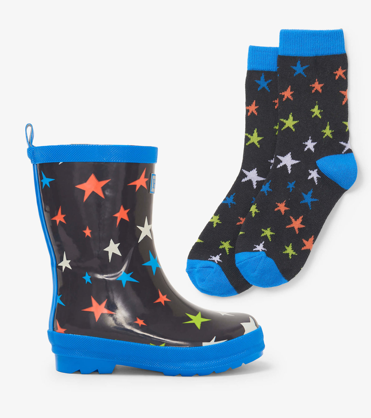 View larger image of Ombre Stars Shiny Kids Rain Boots