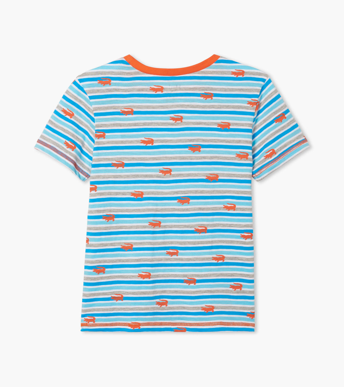 Agrandir l'image de T-shirt à poche sur le devant – Alligators orange