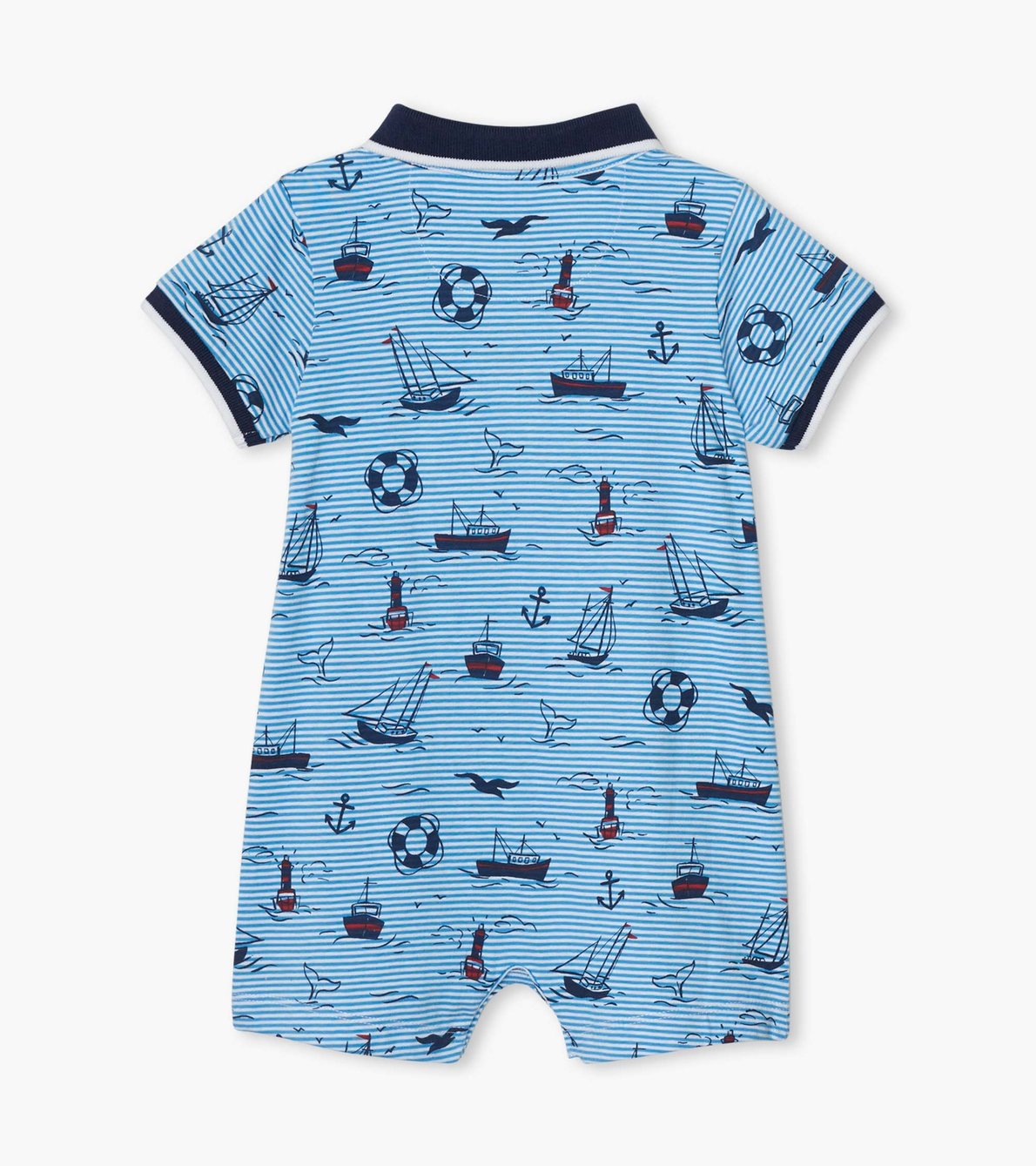 View larger image of Out At Sea Baby Polo Romper
