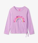 Over The Rainbow Long Sleeve Tie Front Tee