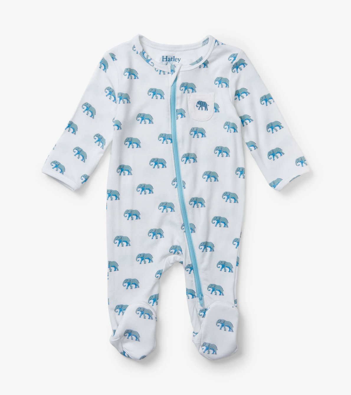 View larger image of Painted Elephants Baby Footed Coverall