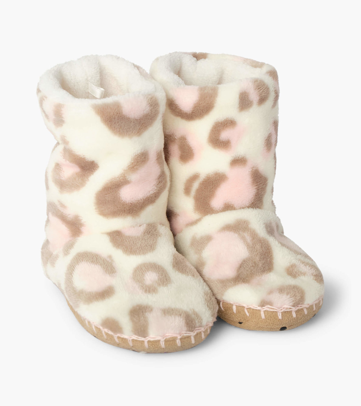 View larger image of Painted Leopard Fleece Slippers
