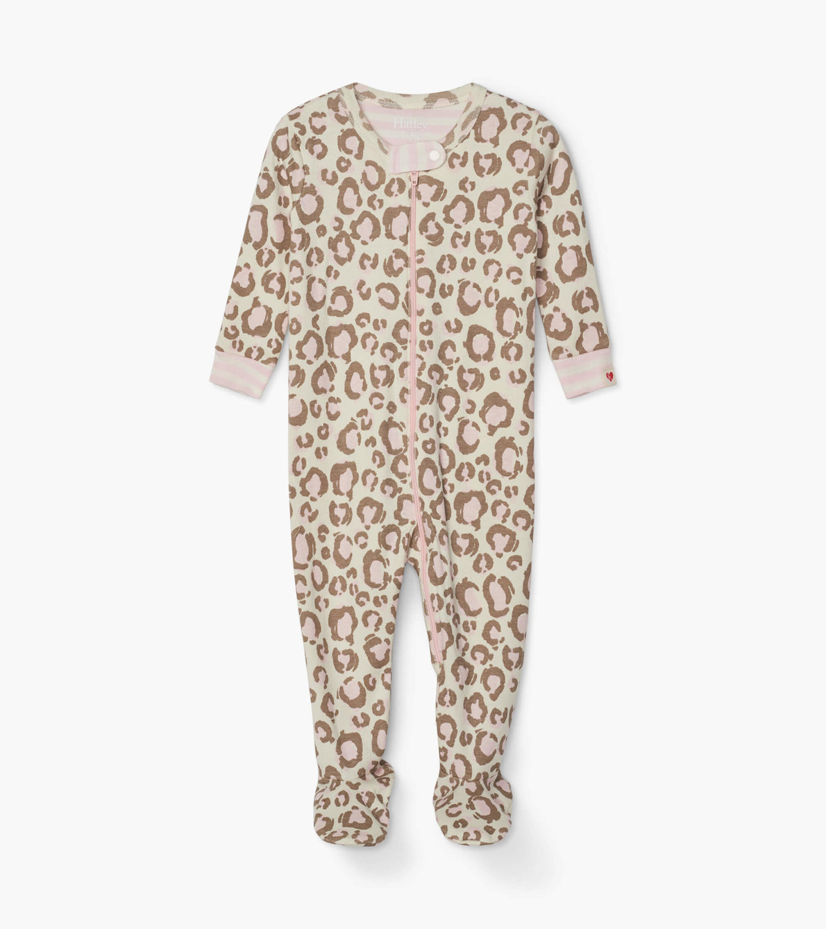 View larger image of Painted Leopard Organic Cotton Footed Coverall