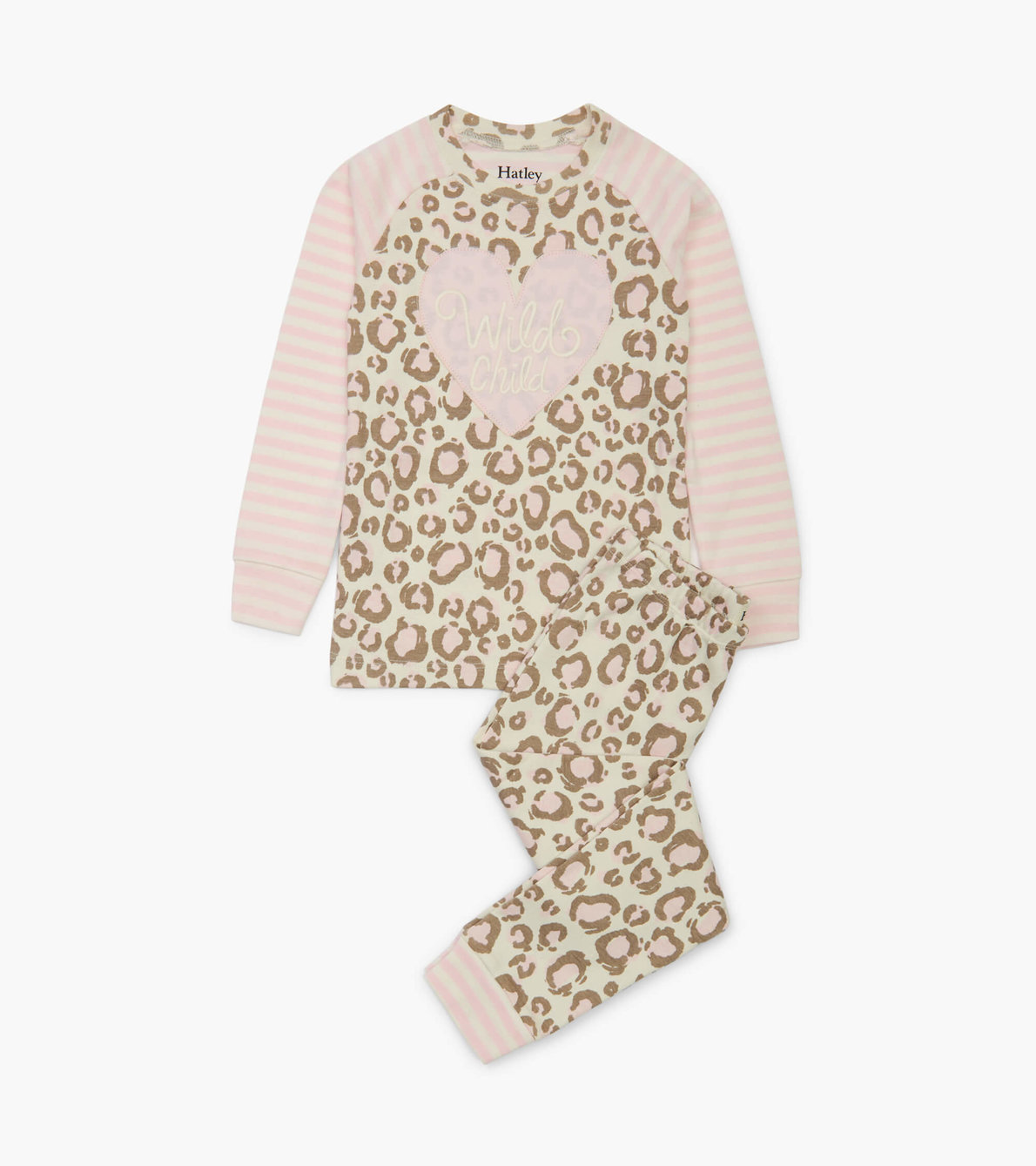 Painted Leopard Organic Cotton Raglan Pajama Set - Hatley US