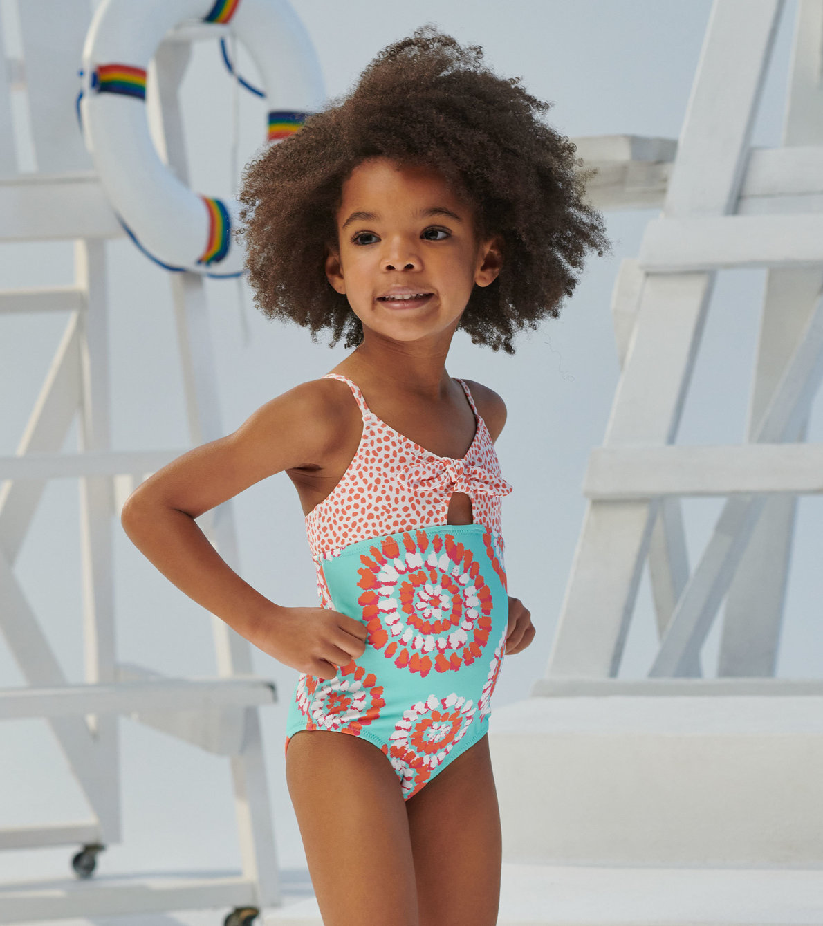 View larger image of Painted Mandalas Tie Front Swimsuit