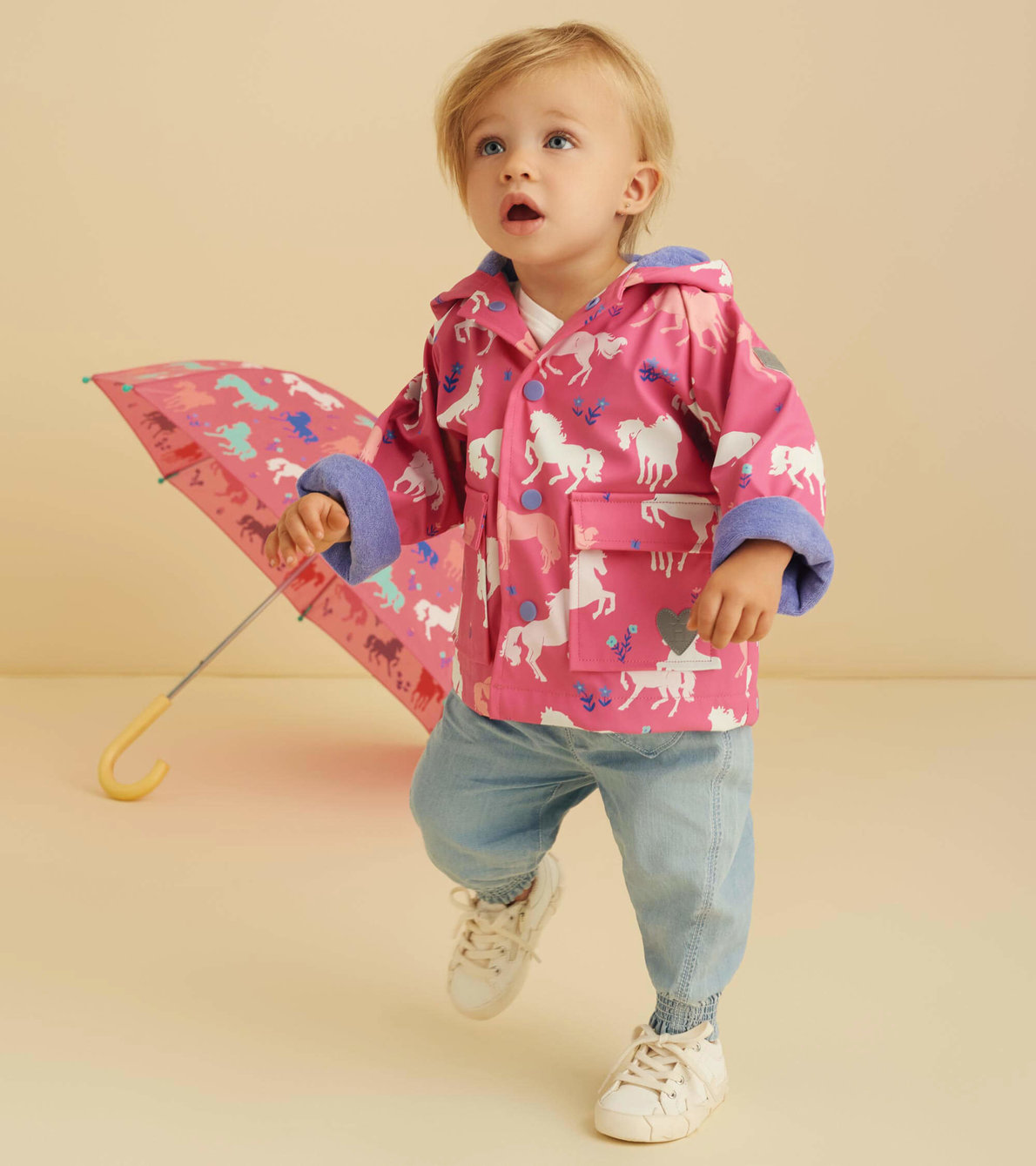 View larger image of Painted Pasture Colour Changing Baby Raincoat