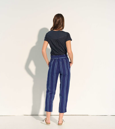 Women's Straight Cut Vertical Stripes Paper Bag Pants – Good Stuff Apparel