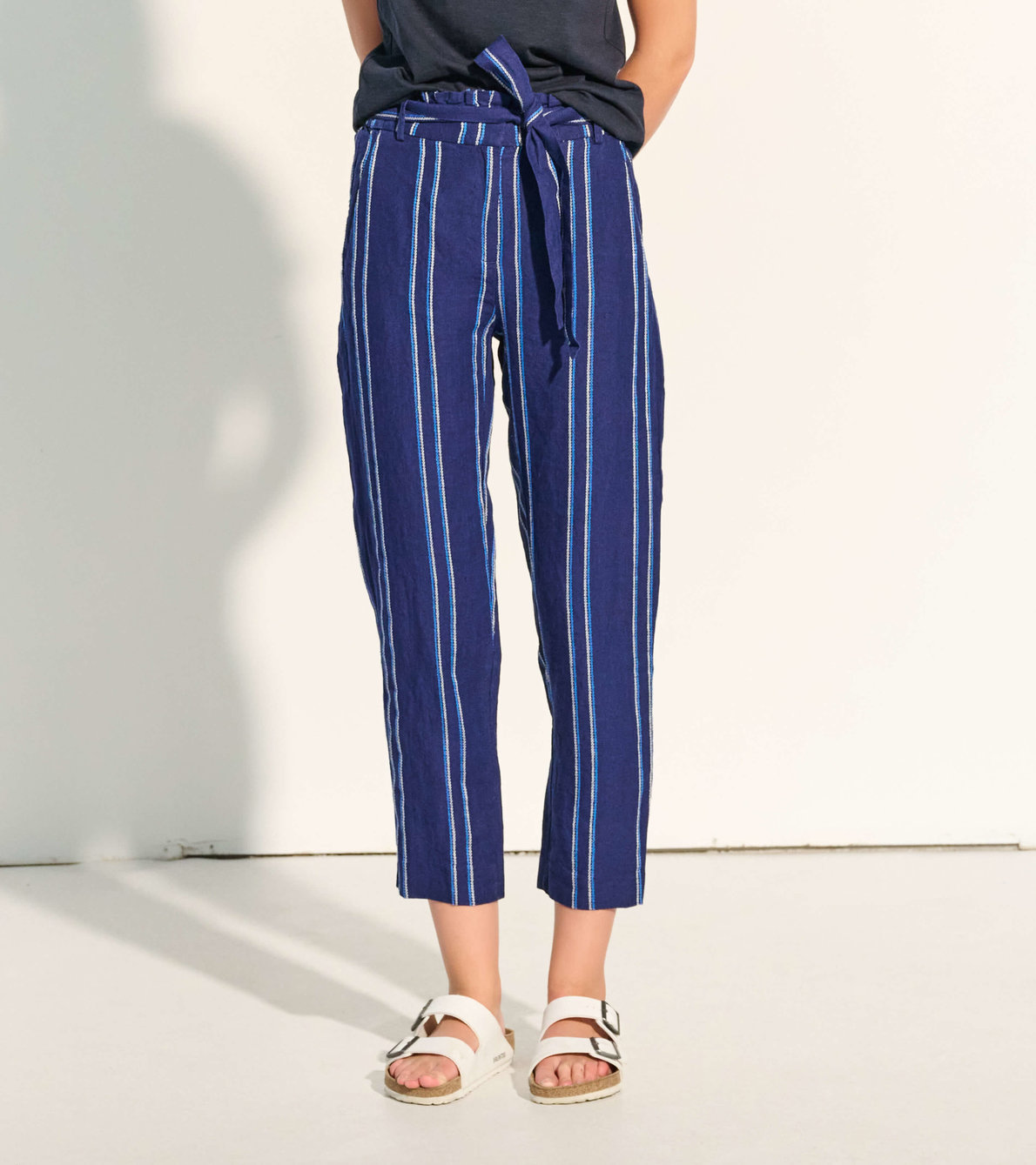 View larger image of Paper Bag Trousers - Beach Stripes