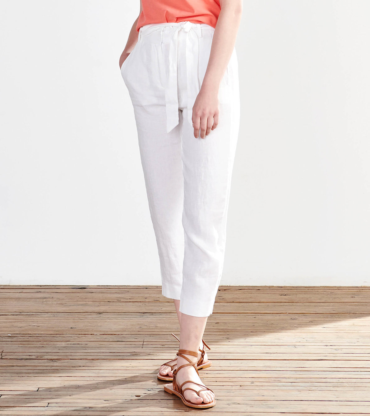 View larger image of Paper Bag Trousers - Classic White