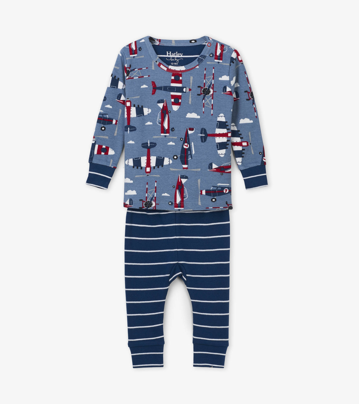Agrandir l'image de Pyjama en coton bio pour bébé – Avions de papier