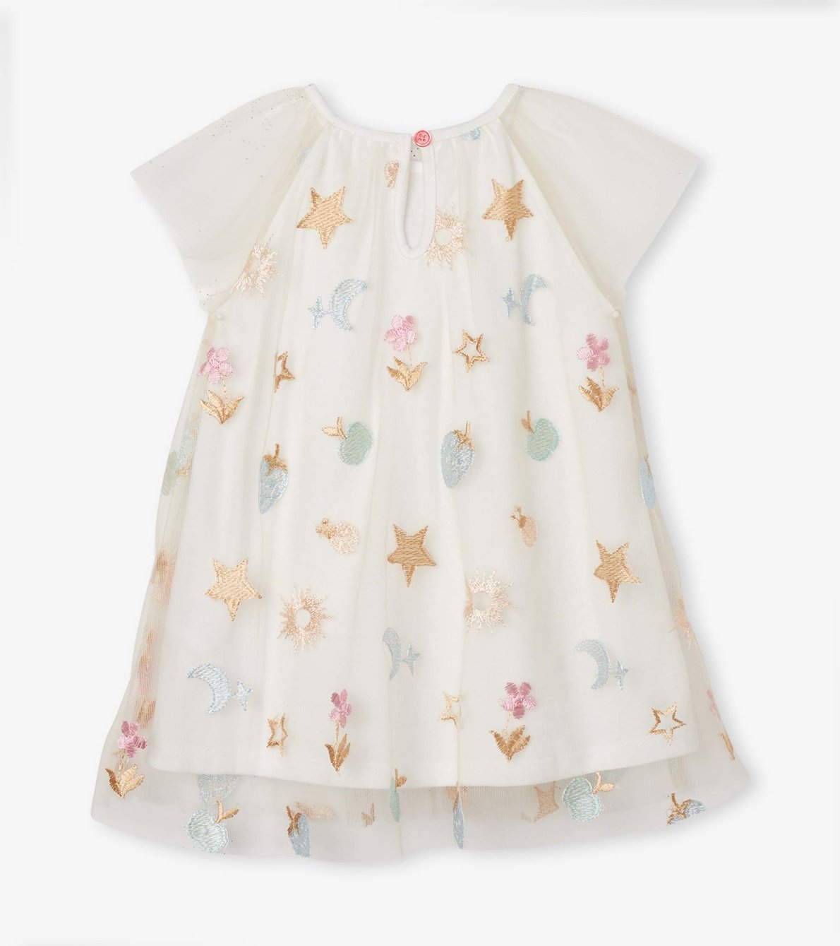 Agrandir l'image de Robe à tulle superposé pour bébé – Confettis arc-en-ciel 