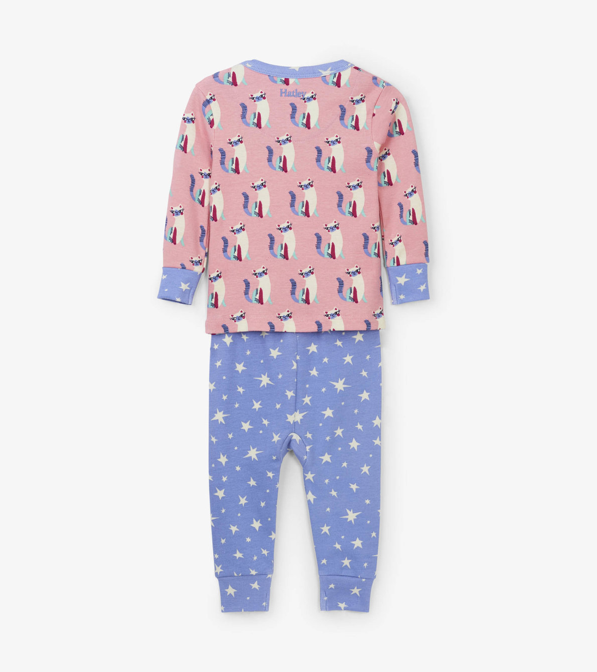 View larger image of Patchwork Kitty Organic Cotton Baby Pajama Set