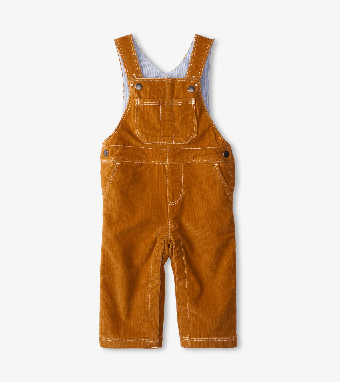 View larger image of Pecan Brown Baby Corduroy Overalls
