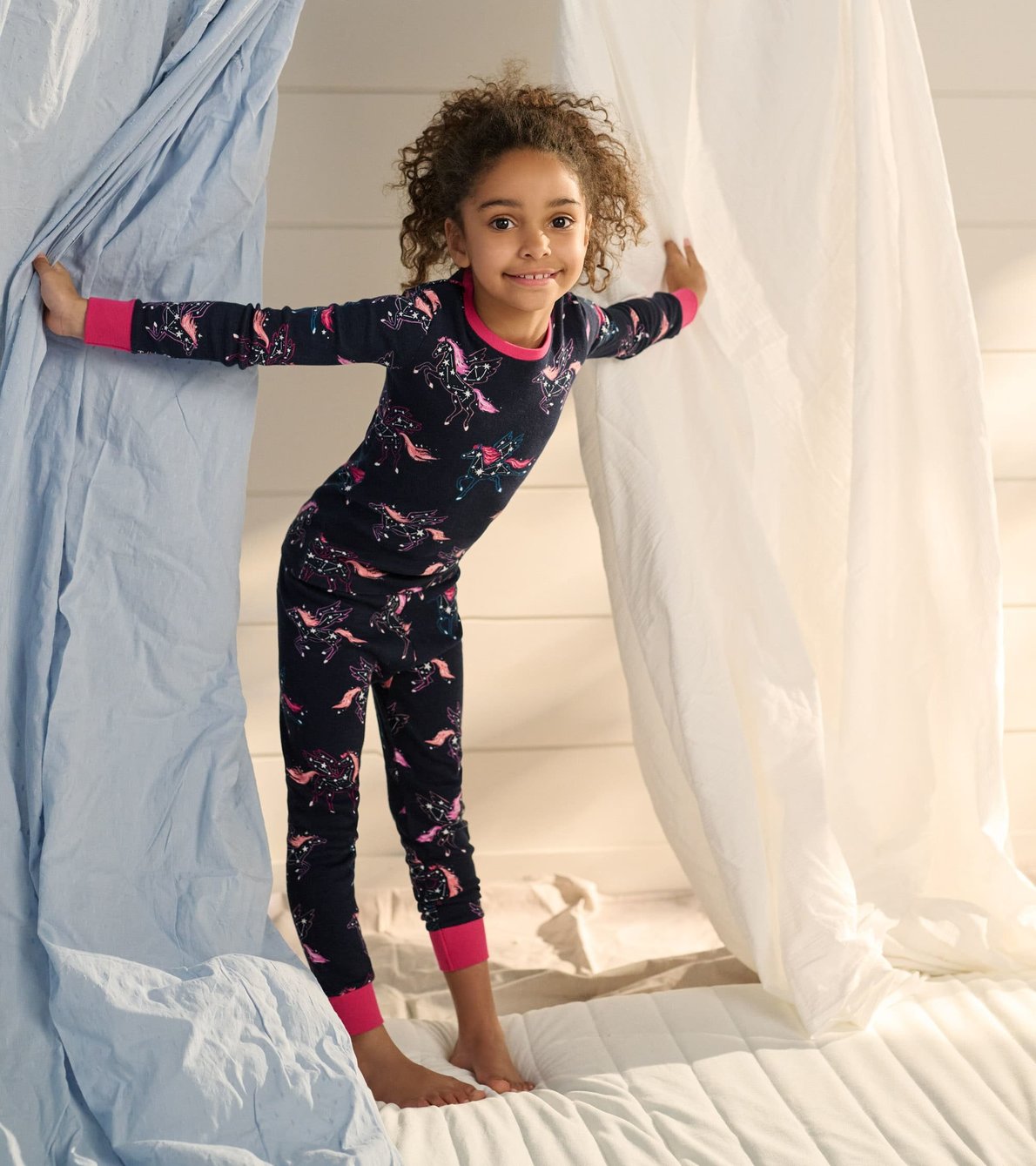 View larger image of Unicorn Constellations Organic Cotton Raglan Kids Pajama Set