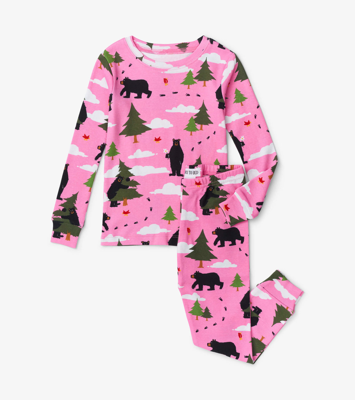 View larger image of Pink Big Bear Hug Pajama Set