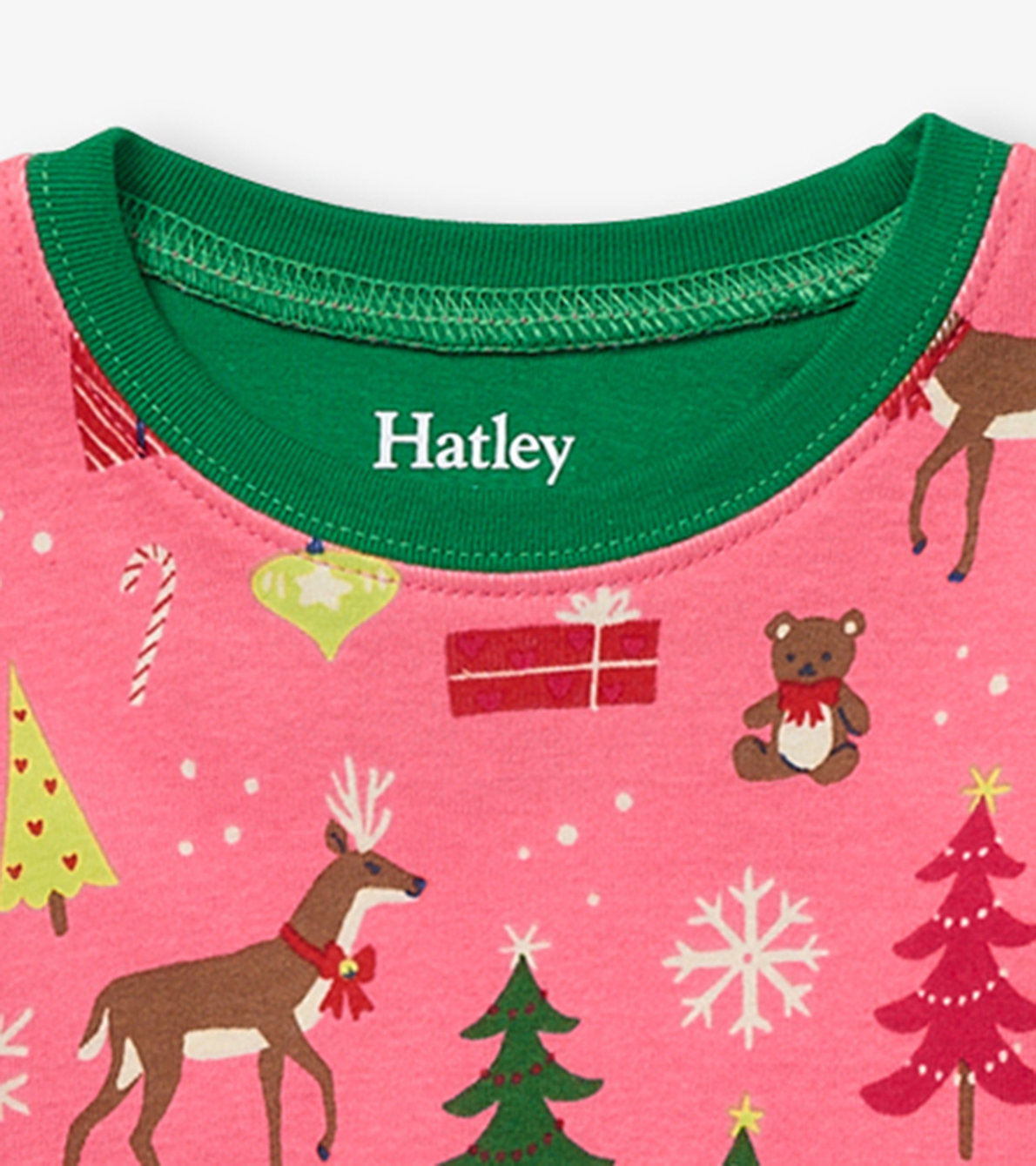 Agrandir l'image de Pyjama pour enfant – Matin de Noël sur fond rose
