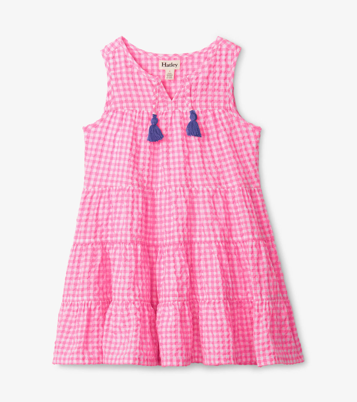 View larger image of Pink Gingham Tiered Dress
