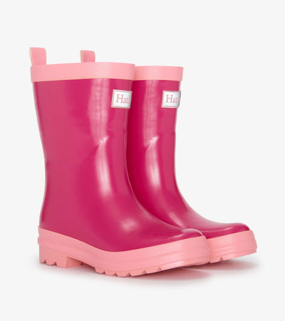 Pink Shiny Rain Boots