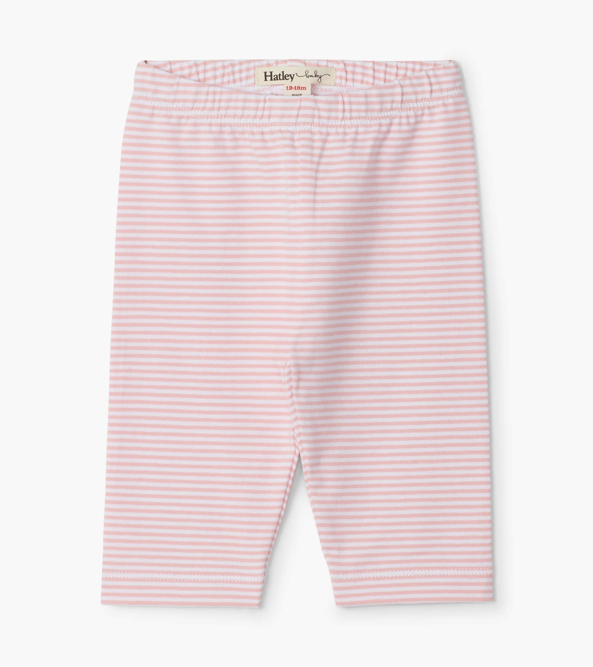 View larger image of Pink Stripe Baby Capri Leggings