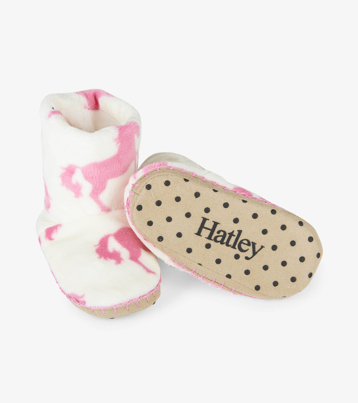View larger image of Playful Horses Fleece Slippers