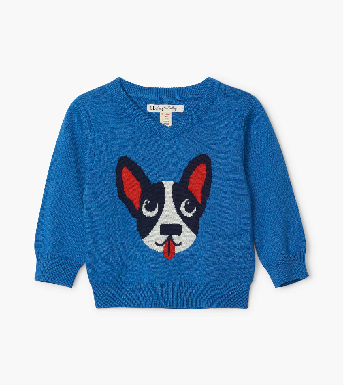 View larger image of Playful Puppy V-Neck Baby Sweater