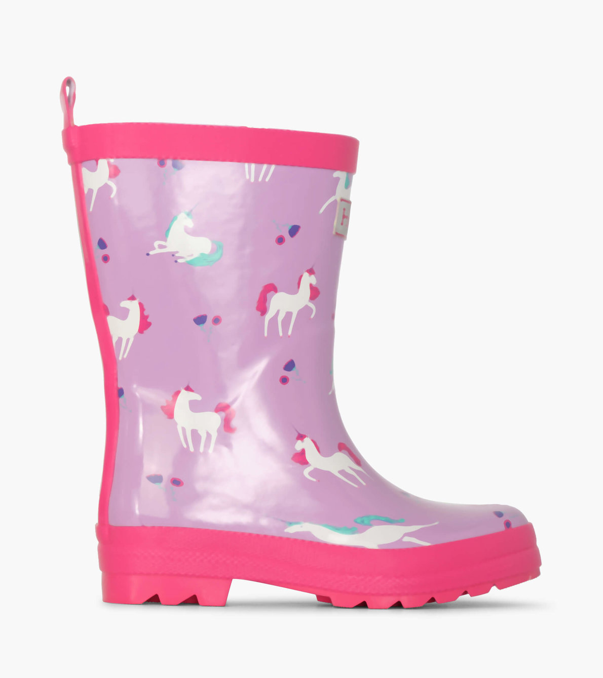 View larger image of Playful Unicorns Shiny Rain Boots