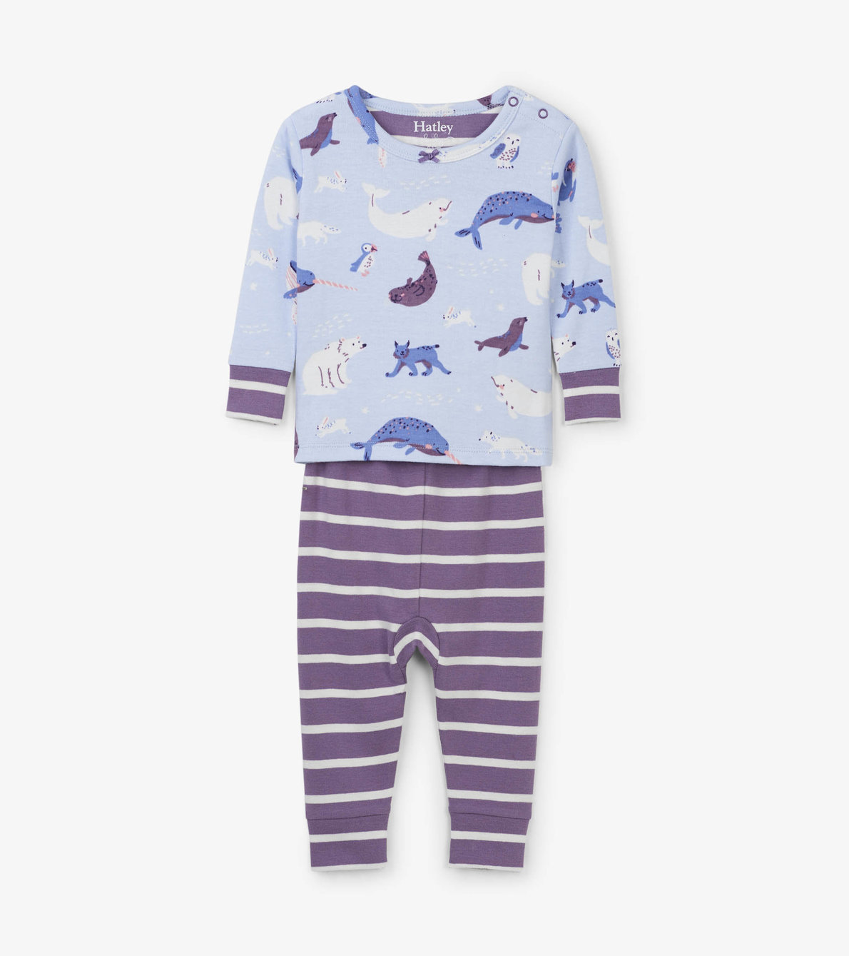 View larger image of Polar Critters Organic Cotton Baby Pajama Set