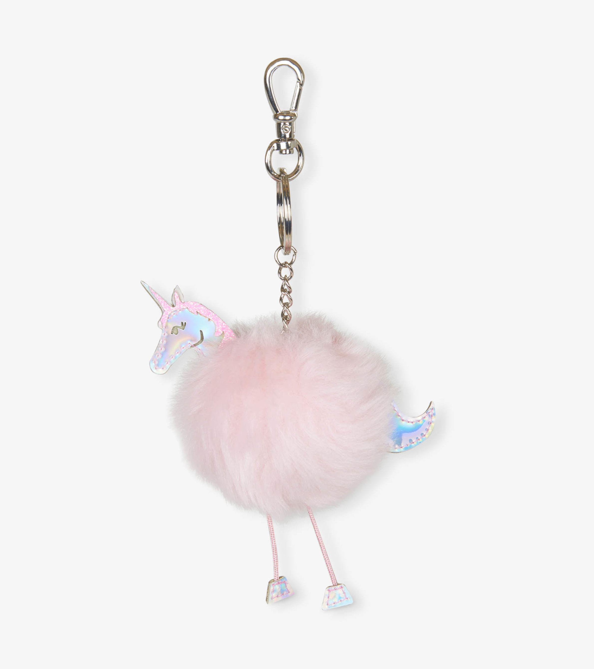 Unicorn Pom Pom Keychain