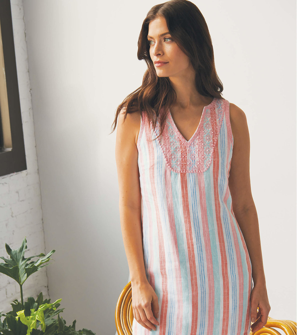 View larger image of Portia Sheath Dress - Sun Stripes