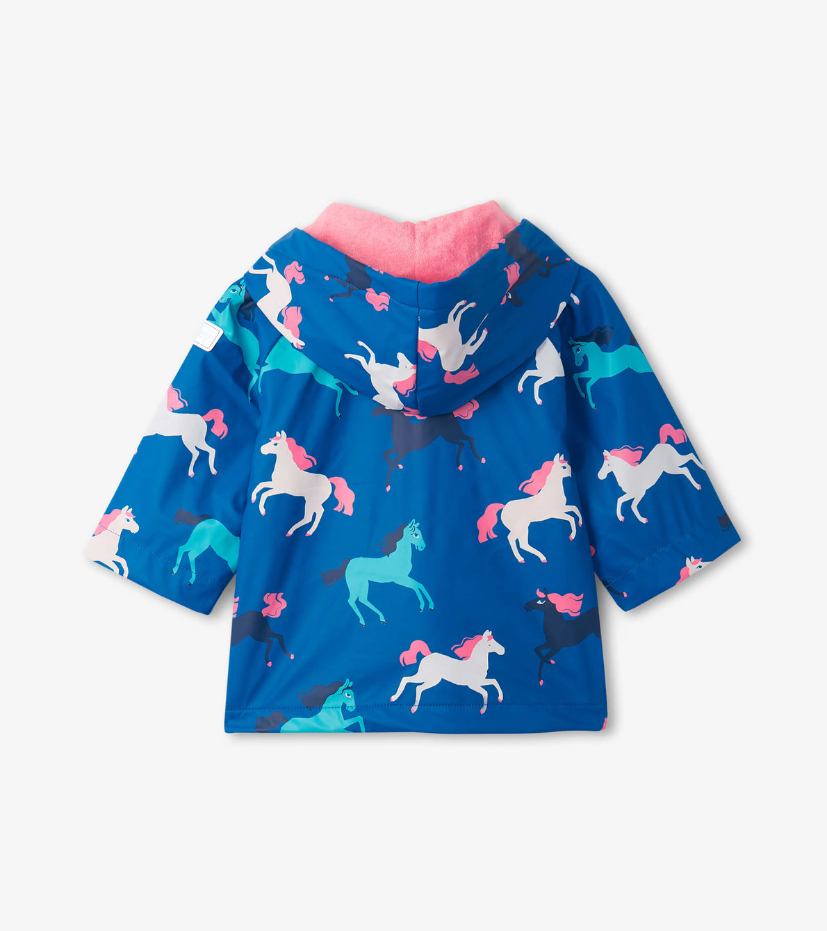 View larger image of Prancing Horses Colour Changing Terry Lined Baby Raincoat