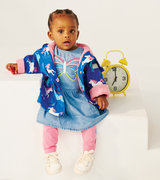 Prancing Horses Colour Changing Terry Lined Baby Rain Jacket
