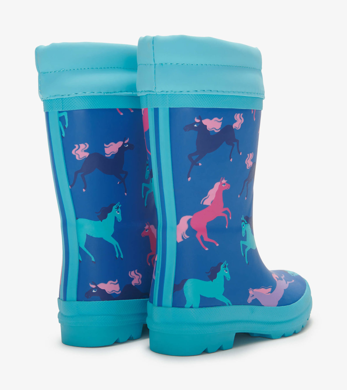 View larger image of Prancing Horses Sherpa Lined Kids Wellies