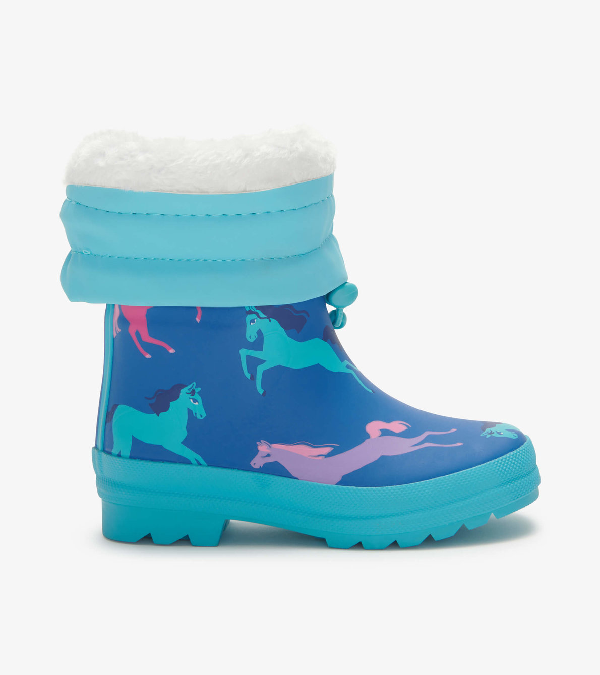 View larger image of Prancing Horses Sherpa Lined Kids Wellies