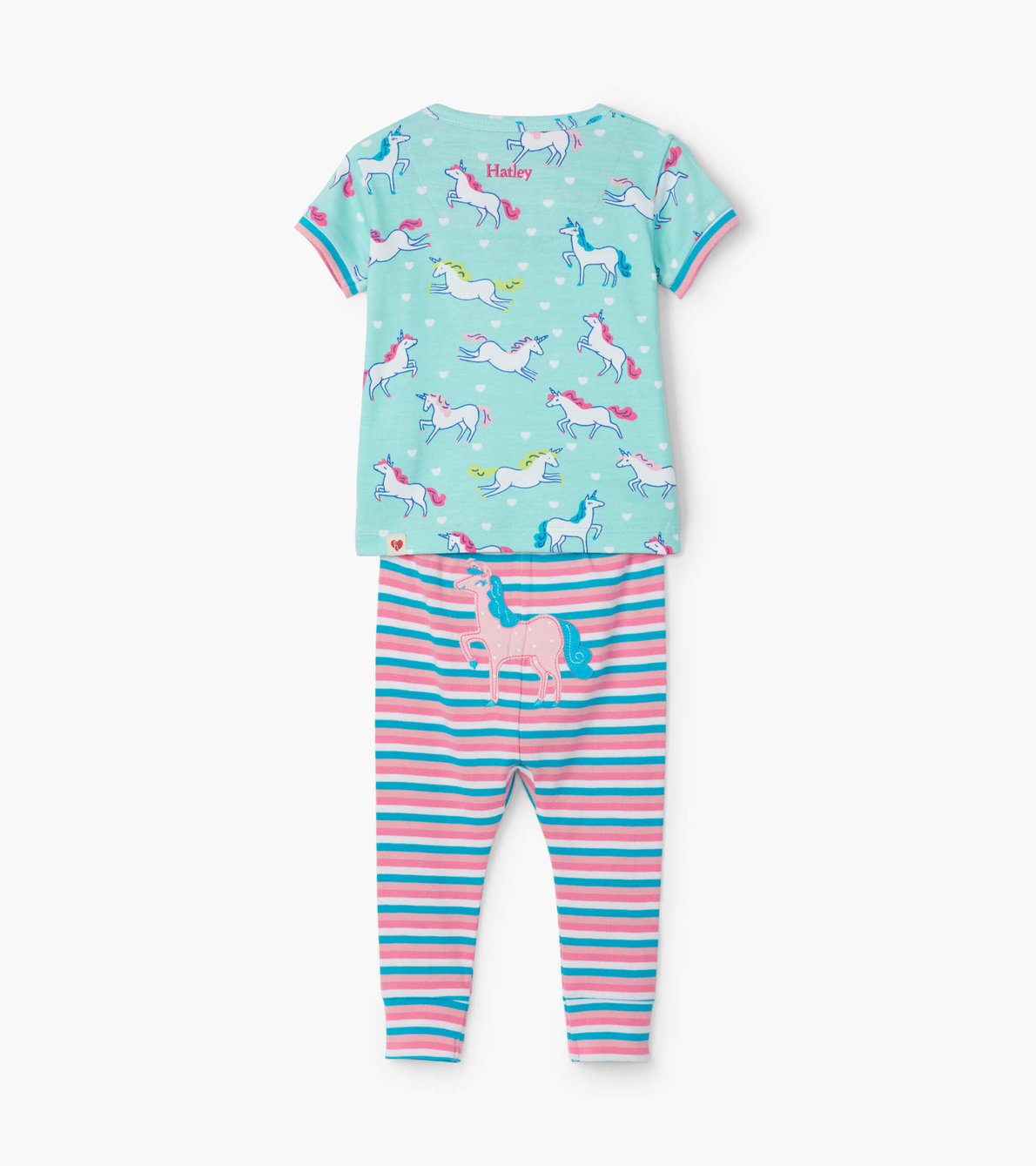 Agrandir l'image de Pyjama en coton biologique pour bébé – Licornes cabrées