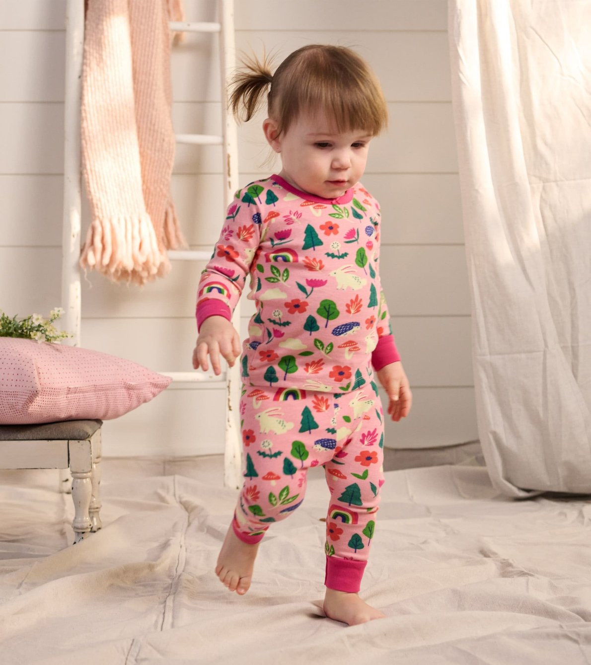Agrandir l'image de Pyjama en coton biologique pour bébé – Forêt ravissante