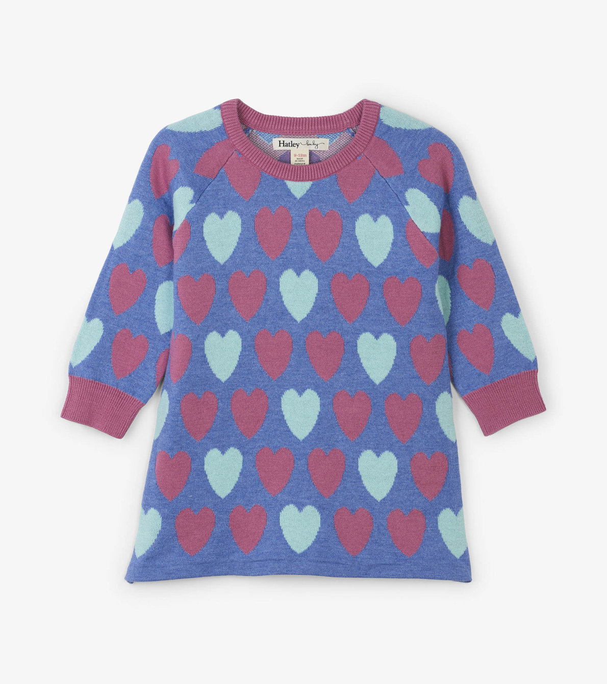 Agrandir l'image de Robe-pull pour bébé – Cœurs colorés