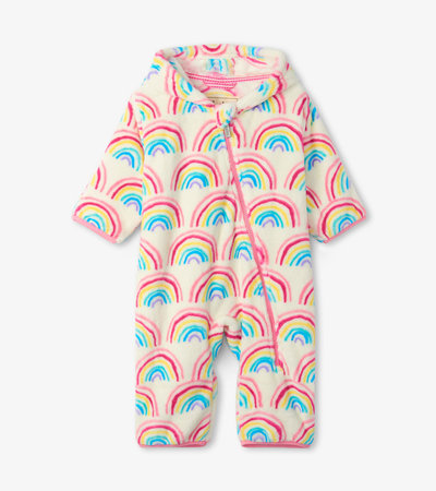Pretty Rainbows Fuzzy Fleece Baby Bundler