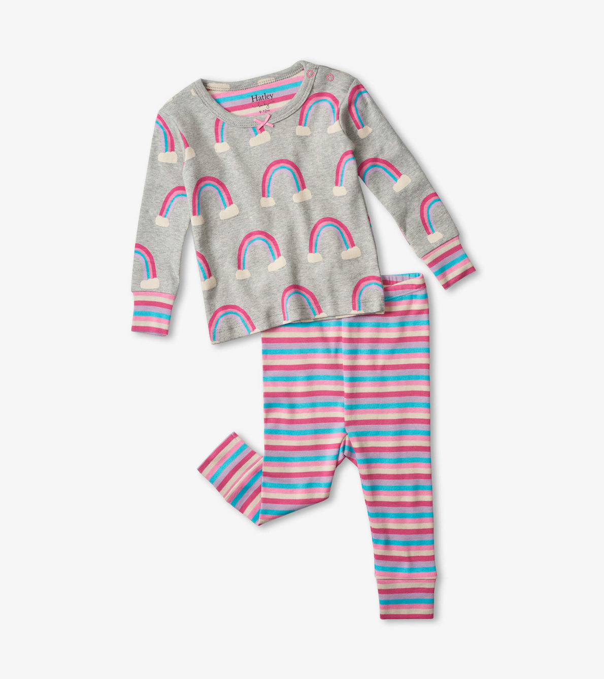 View larger image of Pretty Rainbows Organic Cotton Baby Pajama Set