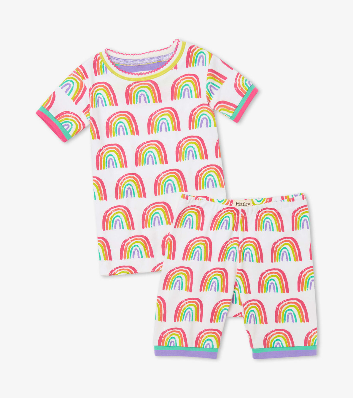 View larger image of Pretty Rainbows Organic Cotton Short Pajama Set