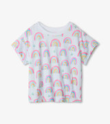 T-shirt ample plissé – Jolis arcs-en-ciel