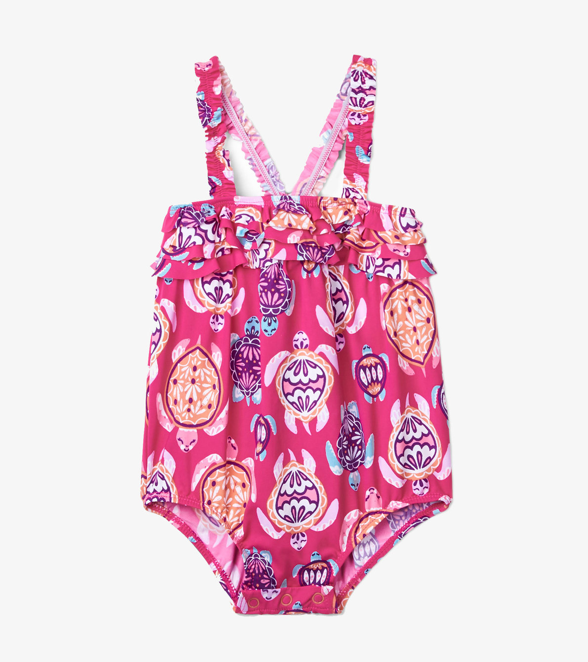 View larger image of Pretty Sea Turtles Baby Ruffle Swimsuit