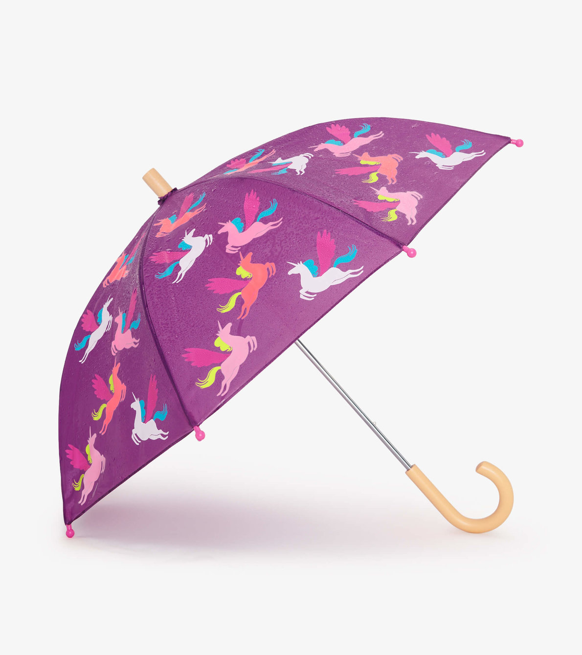 Agrandir l'image de Parapluie à couleur changeante pour enfant – Jolis pégases