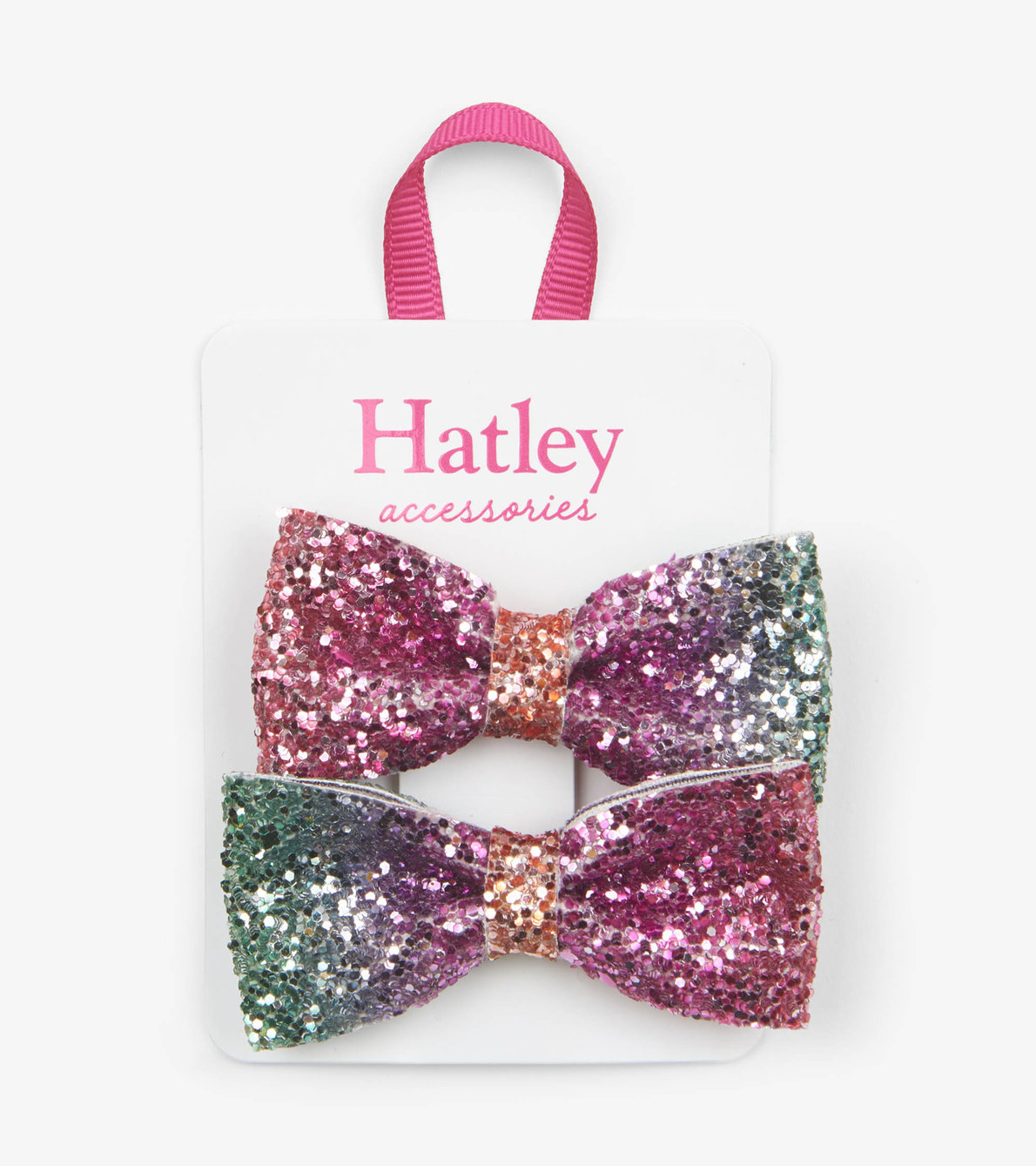 View larger image of Prismatic Bows Glitter Hair Clips