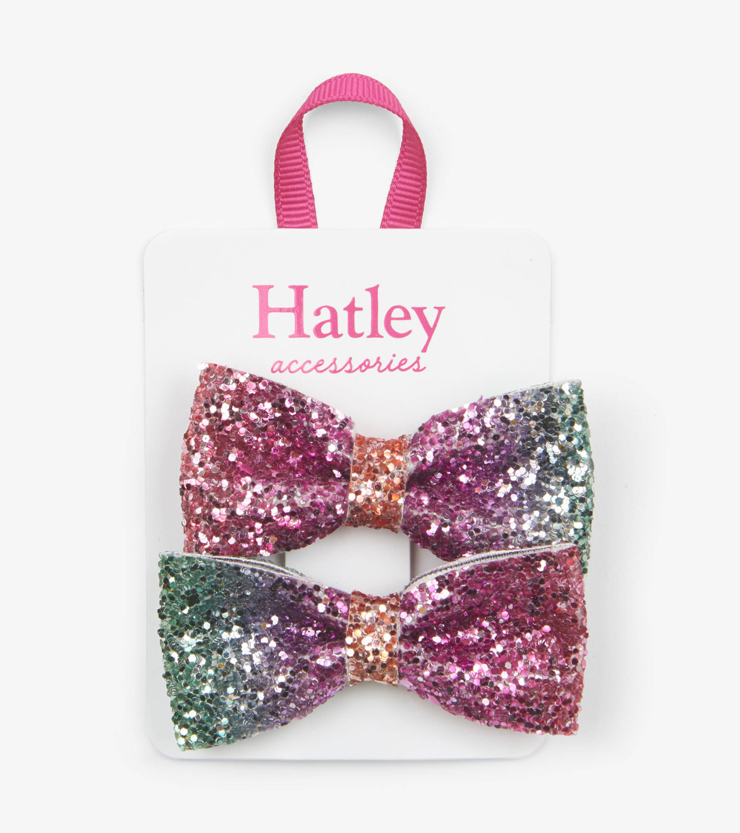 Prismatic Bows Glitter Hair Clips - Hatley UK