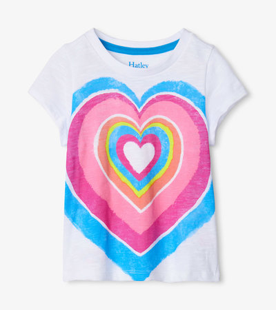 T-shirt à imprimé – Cœur psychédélique