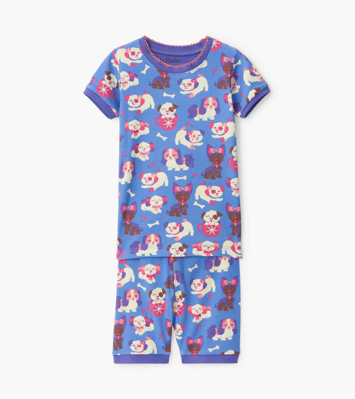 Agrandir l'image de Pyjama court en coton bio – Amour de chiots
