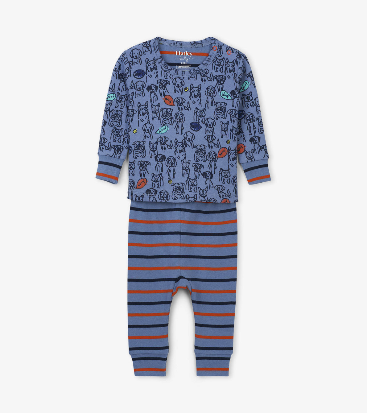 Agrandir l'image de Pyjama en coton bio pour bébé – Amis chiots